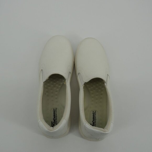 Jabasic Womens Classic White Slip-On Sneakers Textured Pattern 8 NWOT - Picture 5 of 6